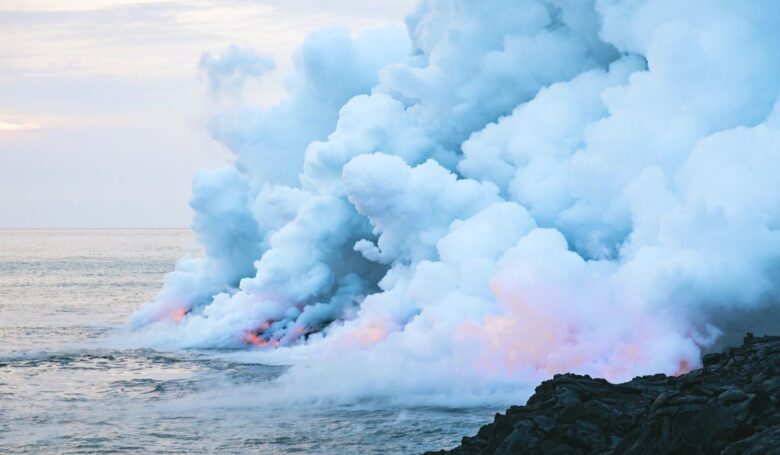 Santorini volcano eruption