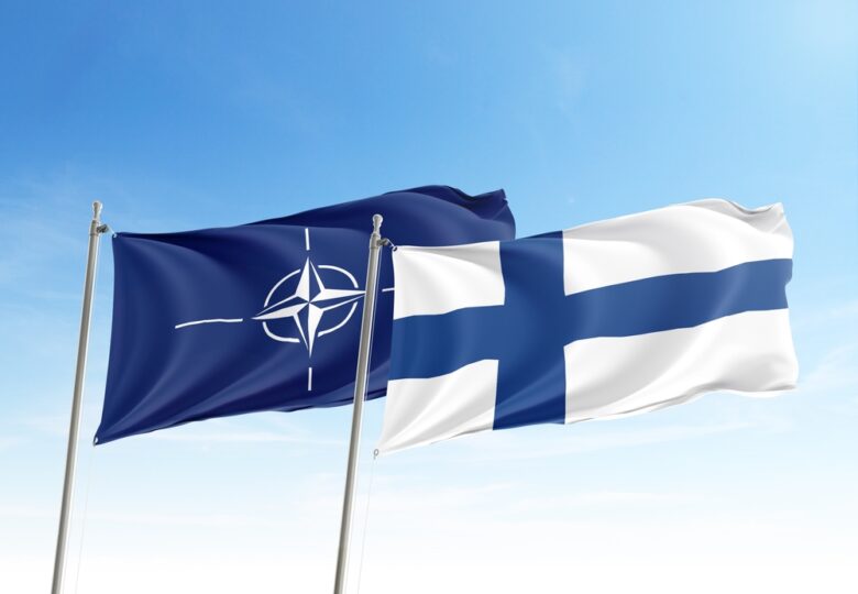 Helsinki,Finland,-,May,12,,2022.,Flags,Of,Finland,And