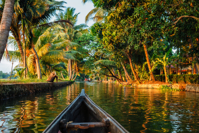 Kerala,Backwaters,Tourism,Travel,In,Canoe,Boat.,Kerala,,India