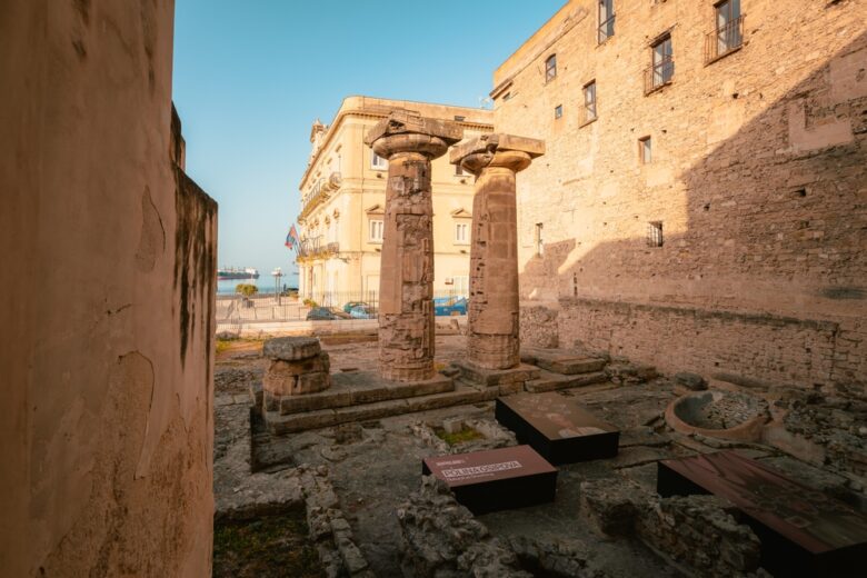 Taranto,,Italy,-,July,2023:,The,Surviving,Columns,Of,The