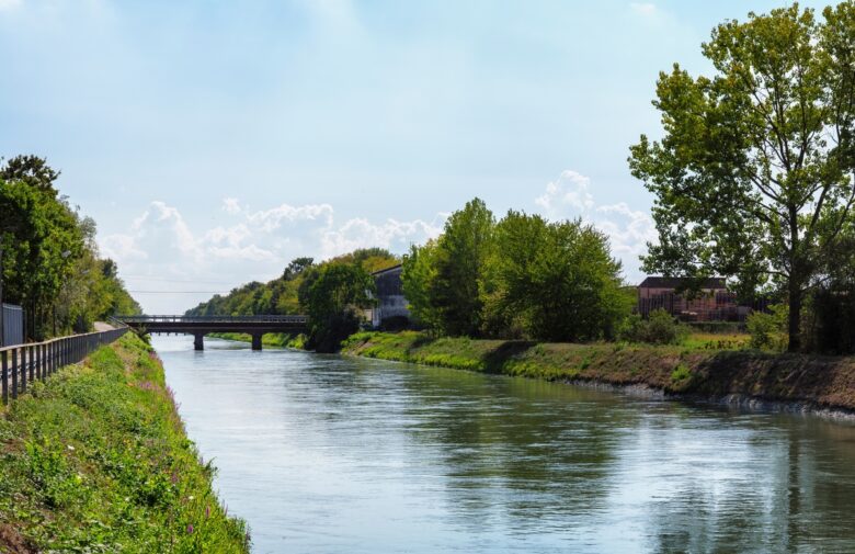 A,View,Of,The,Cavour,Canal,In,The,Vercelli,Countryside