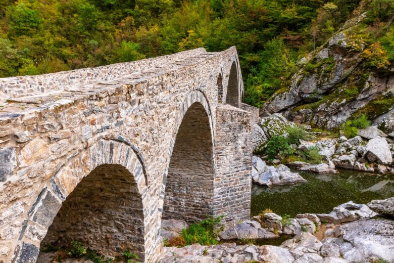 Devil's,Bridge,Is,Three-arched,Bridge,Over,The,Arda,River,In