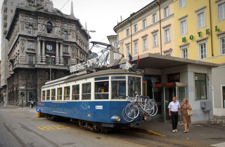 Trieste,,Italy,-,June,6,2014.,Hybrid,Funicular,And,Tramway