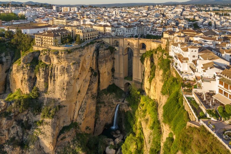 Ronda,,Spain.,Aerial,View,Of,The,New,Bridge,Over,Guadalevin