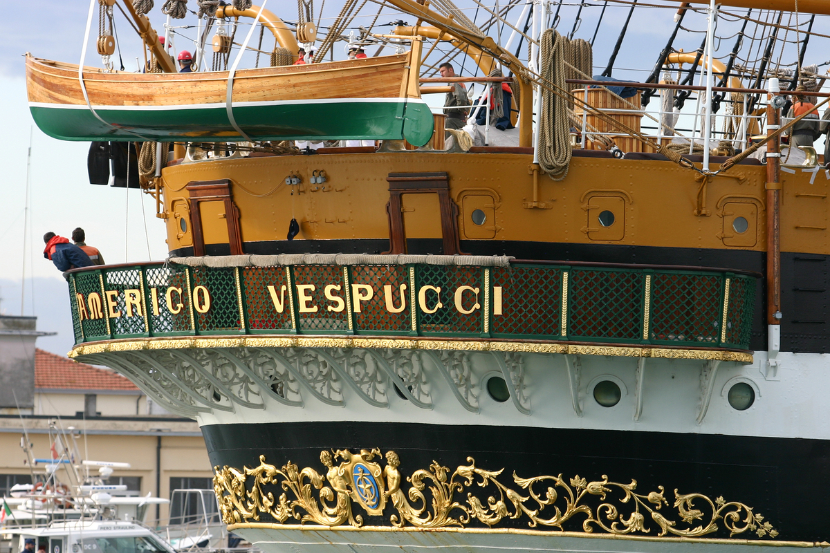 The,Sailing,Ship,”amerigo,Vespucci”,,Training,Ship,Of,The,Italian The,Sailing,Ship,”amerigo,Vespucci”,,Training,Ship,Of,The,Italian