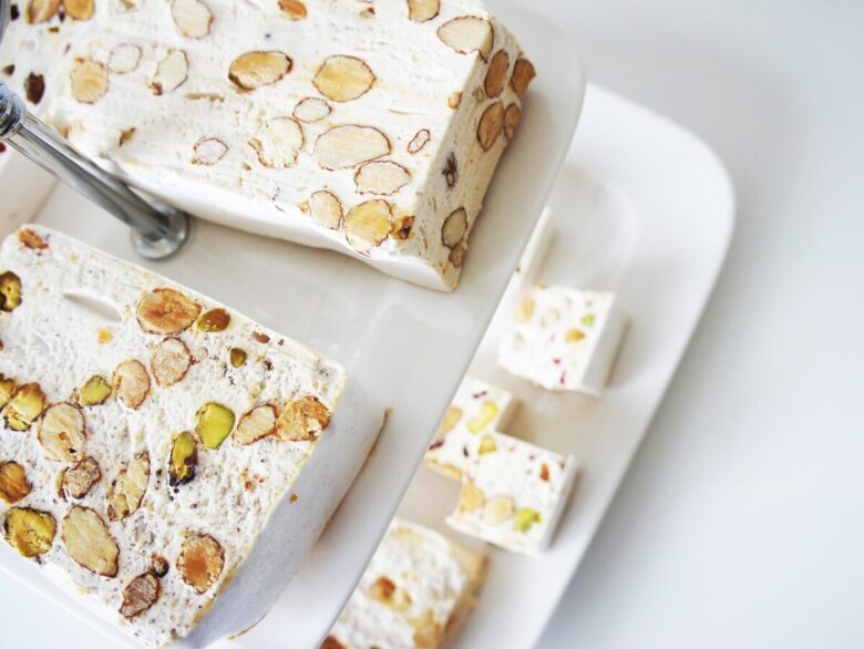 nougat, candy, candy bar, snacking, treat, almonds, almond, nougat, nougat, nougat, nougat, nougat