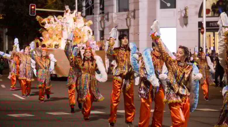 Barcelona,,Spain,,January,5,,2017:,Festive,Cavalcade,Of,Three