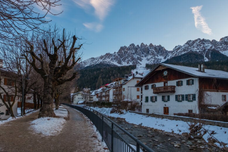Italy,,January,2020:,Drava,River,And,Streets,Of,San,Candido