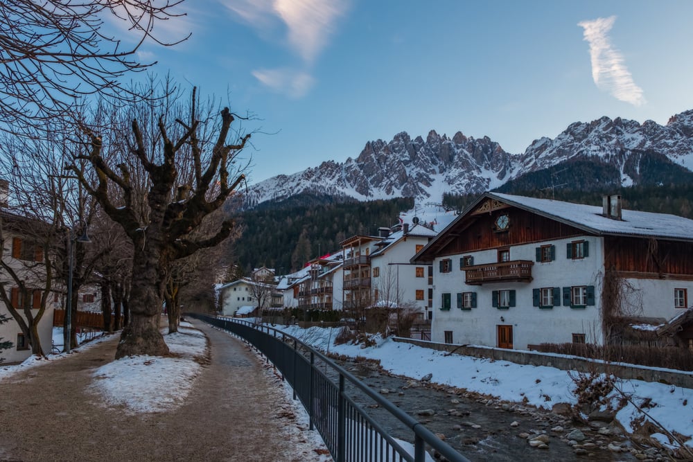 Italy,,January,2020:,Drava,River,And,Streets,Of,San,Candido