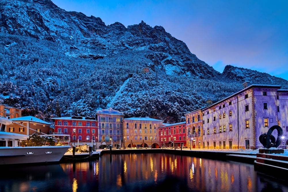Riva,Del,Garda,Town,And,Garda,Lake,In,The,Winter