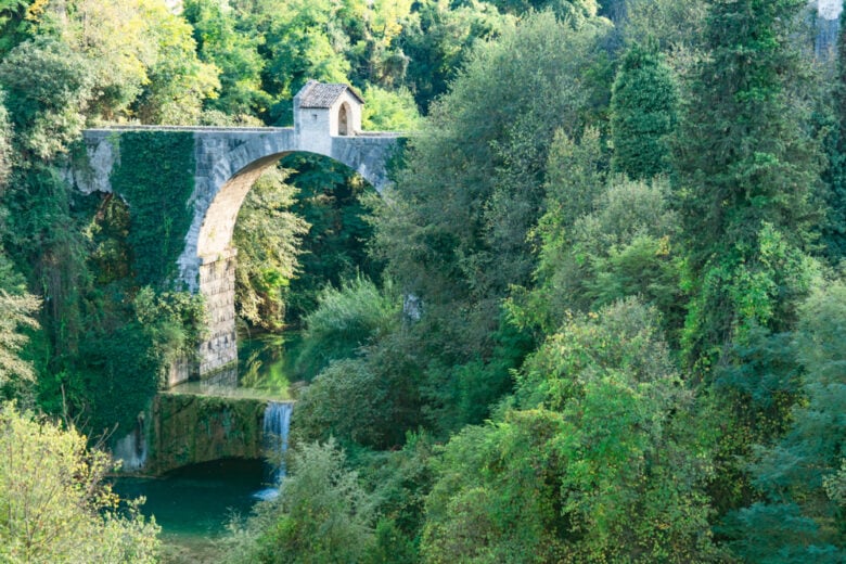 Roman,Bridge,"ponte,Di,Cecco"in,Ascoli,Piceno,,Italy