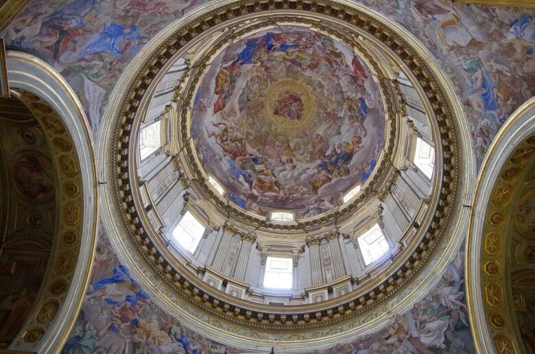 05_2023_Napoli_ITA_Duomo_(Chiesa)_di_Napoli_-_Cappella_di_San_Gennaro_affreschi_-_Cupola_Giovanni_Lanfranco,_Pennacchi_Domenichino_Barocco_-_photo_Paolo_Villa_FO231722