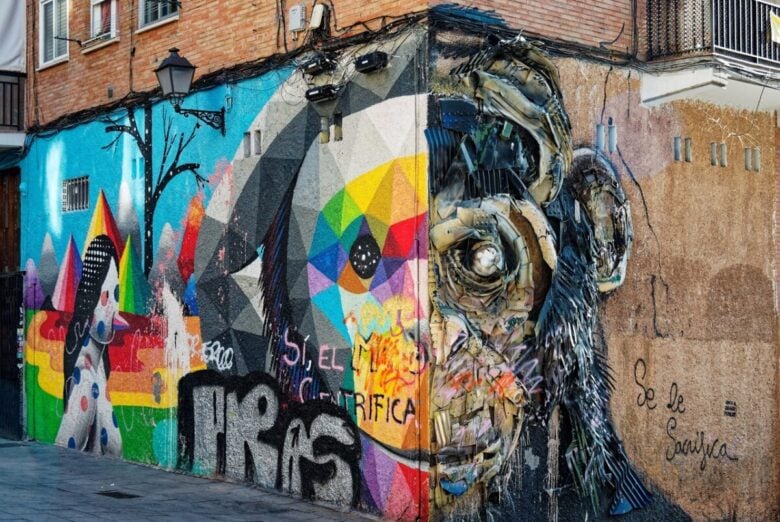 Madrid,,Es,-,Jan,19,,2025:,Colorful,Urban,Street,Art