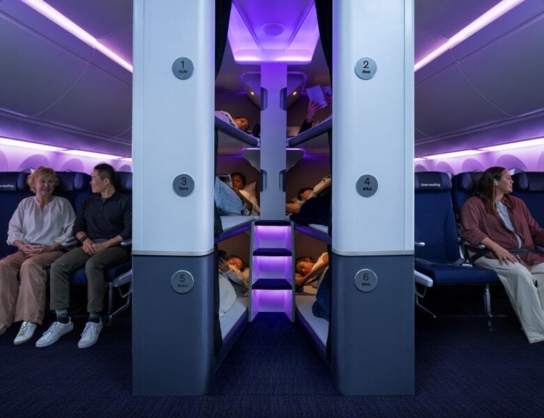 Dormire in Economy Skynest di Air New Zealand
