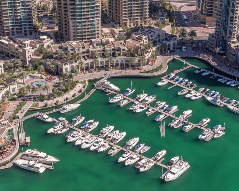 Dubai Marina dall'alto