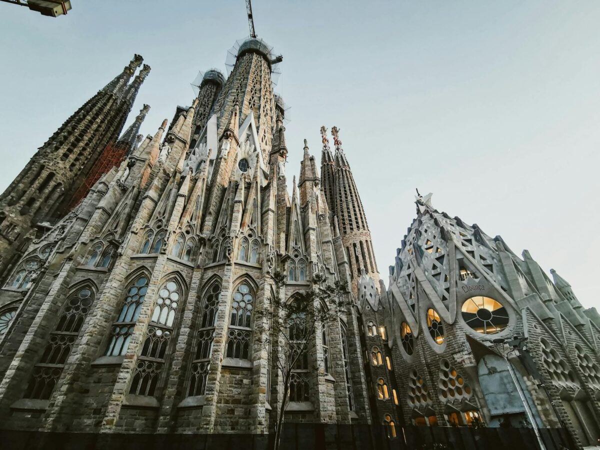 Stunning view of La Sagrada Familia, a renowned landmark in Barcelona, Spain. Stunning view of La Sagrada Familia, a renowned landmark in Barcelona, Spain.