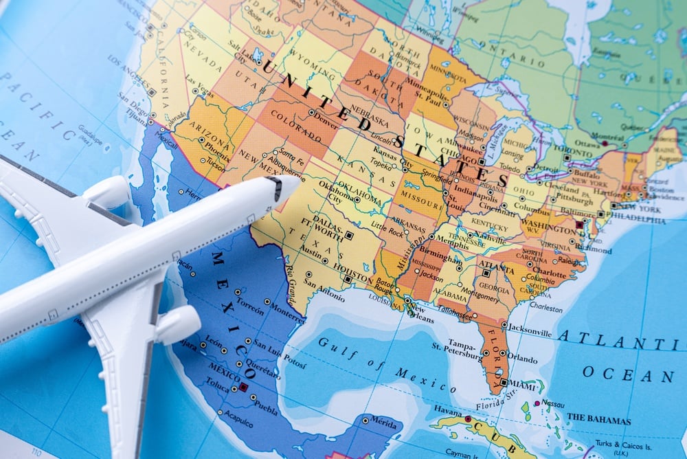 Mappamondo con aereo Mappamondo con aereo