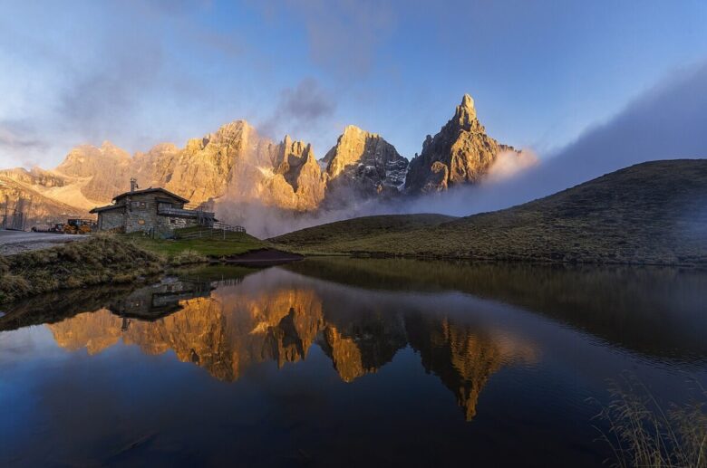 Tramonto alle pale di San Martino