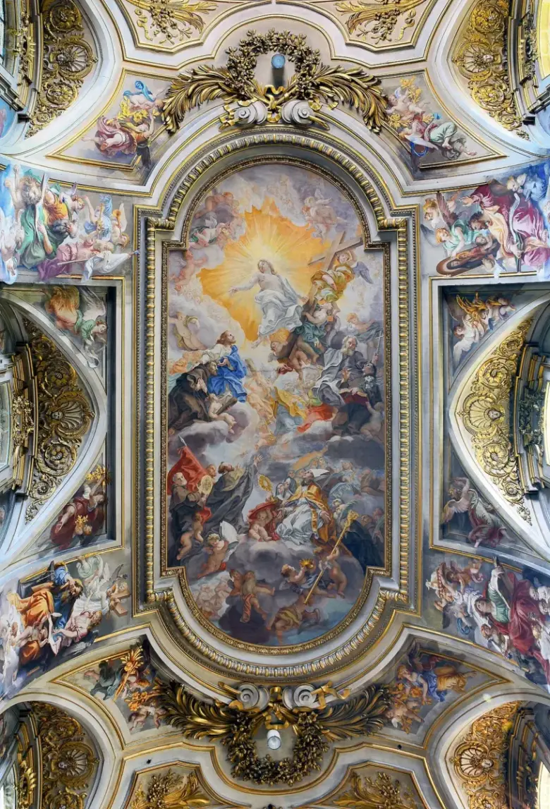 Affresco della volta della Basilica dei XII Apostoli, Roma.